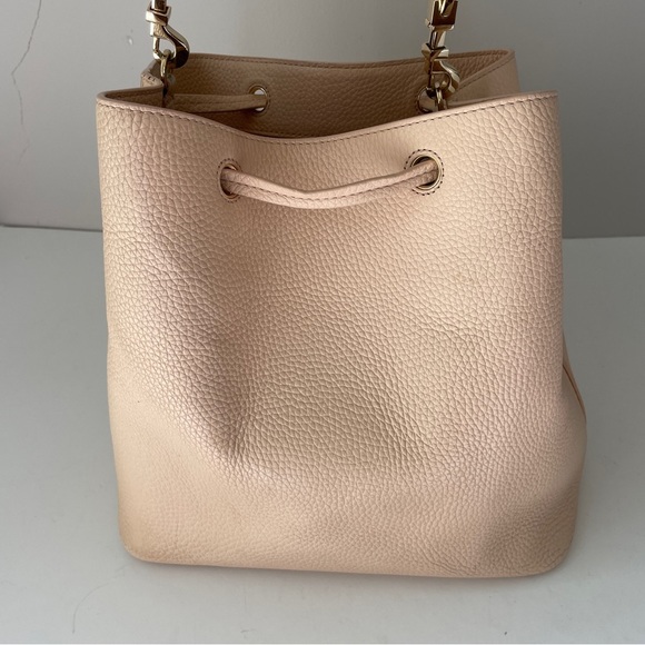 Tory Burch Light Nude Pink Bucket Bag Crossbody Purse - Picture 14 of 16